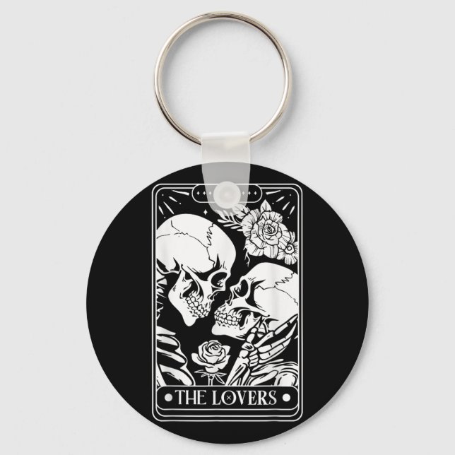 Chaveiro Placa Tarot O Hallow Do Gótico De Esqueleto De Vin (Frente)