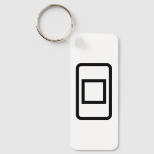 Chaveiro Placa Zener Quadrado oco