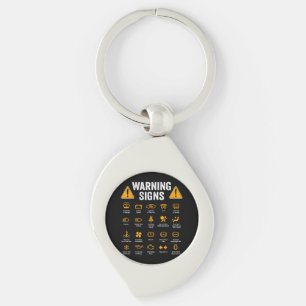 Chaveiro Placas de Aviso de Condução Engraçadas Presente de