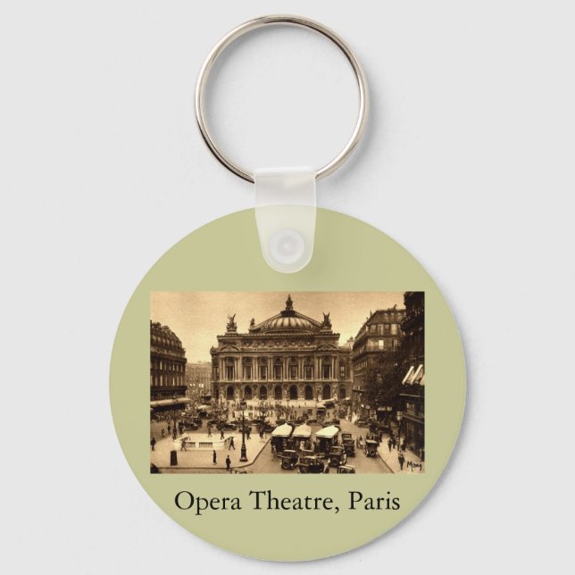 Chaveiro Place de l'Opera, Paris França c1925 Vintage (Frente)