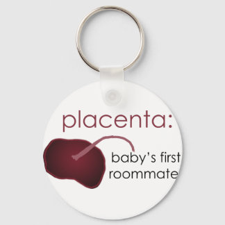 Chaveiro placenta, primeira companheira de quarto do bebê