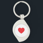 Chaveiro Plain Modern White Red Love Heart Graphic<br><div class="desc">Plain Minimalist Modern Designs. They're all simple,  attractive,  unique.</div>