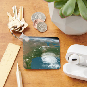 Chaveiro Planeta Panorâmico Terra E Os Eua.