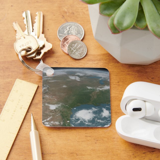 Chaveiro Planeta Panorâmico Terra E Os Eua. 2 (Mesa)