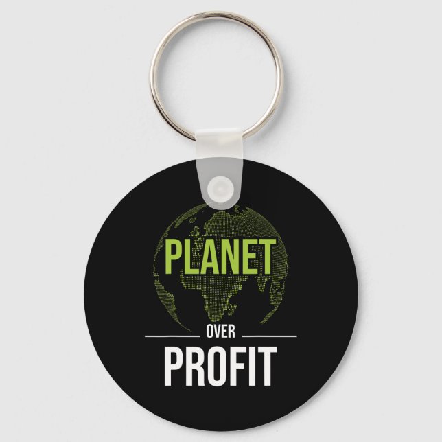Chaveiro Planeta Sobre Lucro - Eart De Proteção Ambiental (Frente)