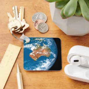 Chaveiro Planeta Terra Mostrando Nuvens Sobre A Austrália.