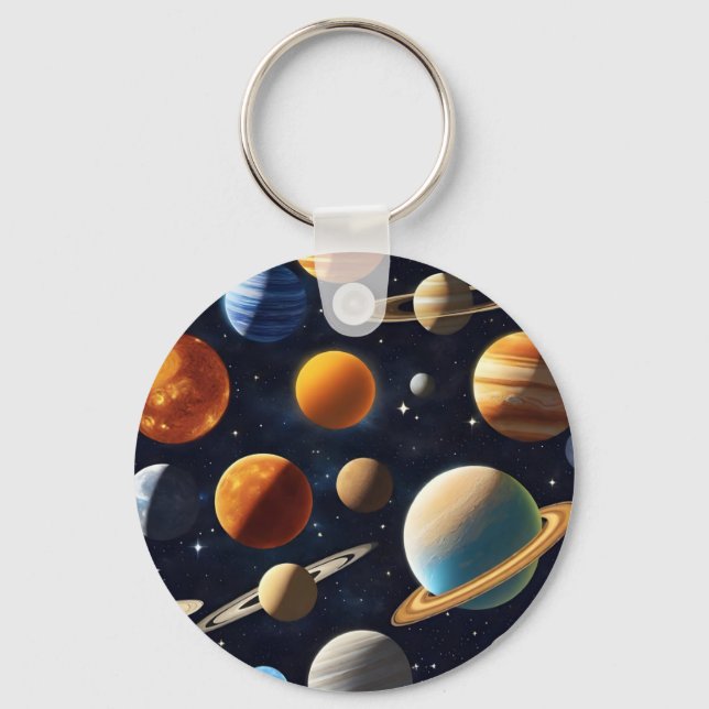 Chaveiro Planetas espaciais externos 2 (Frente)