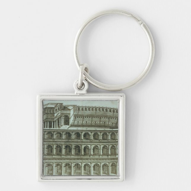 Chaveiro Plano do teatro de Marcellus, Roma, 1558 (engr (Frente)