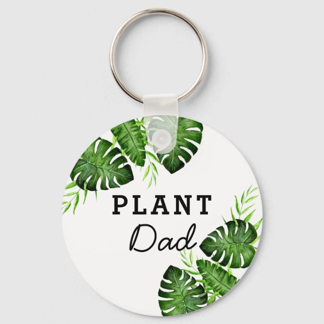 Chaveiro Planta Pai Aquarela Foliage Monstera Tropical (Frente)
