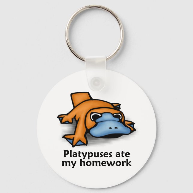 Chaveiro Platypuses comeu minha obra de casa (Frente)