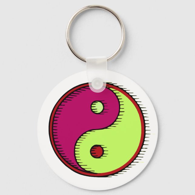 Chaveiro Plum Green Windblown Yin Yang (Frente)