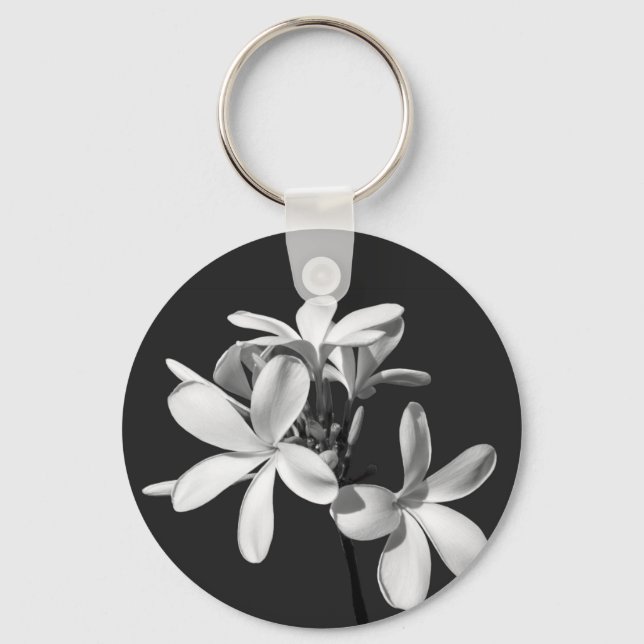Chaveiro Plumeria Branca na flor do cheio (Frente)