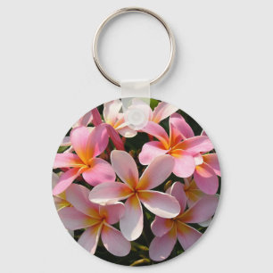 Chaveiro Plumeria Havaiana Flores Chave Rosa