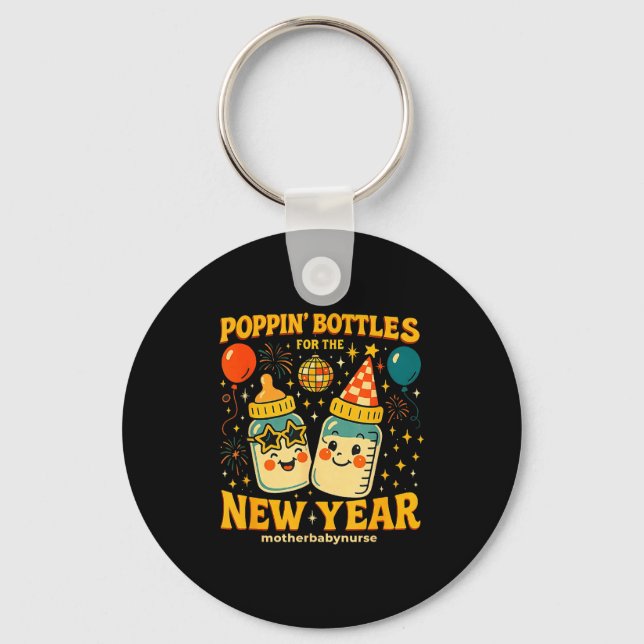 Chaveiro Pn Bottles New Year Mother Baby Nicu Nurse Celebra (Frente)