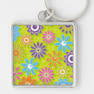 Chaveiro Poder Floral da Primavera Groovy