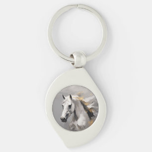 Chaveiro Poderoso Efeito de Óleo de Cavalo Branco Retrato