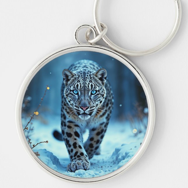 Chaveiro Poderoso predador, neve, beleza fria (Frente)