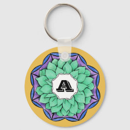 Chaveiro POINSÉTIA MODERNA no AZUL