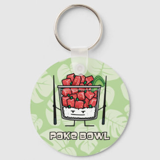 Chaveiro Poke bowl Hawaii salada de peixe cru chopsticks ak