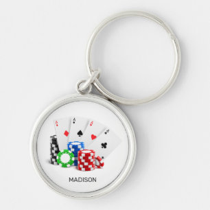 Chaveiro Poker / Casino de Nome Personalizado