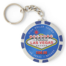Chaveiro Poker Chip de Las Vegas High Roller US$ 1