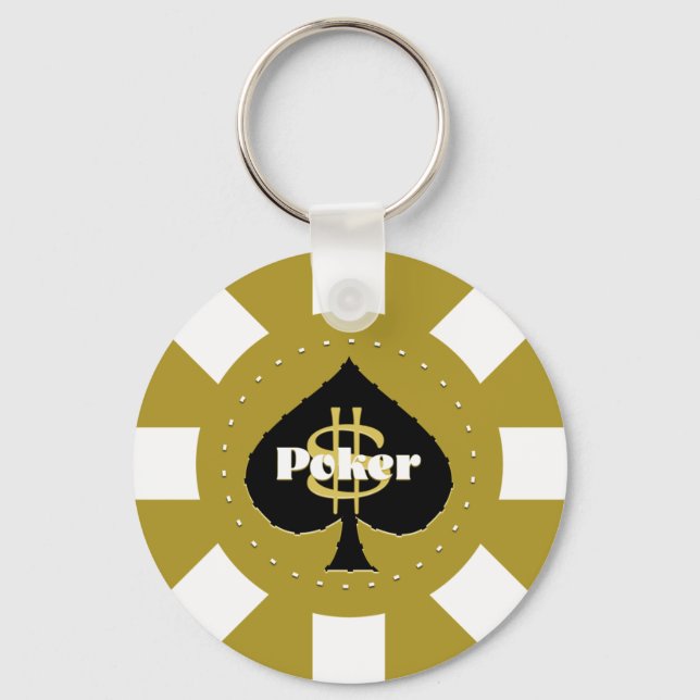 Chaveiro Poker Dourado (Frente)