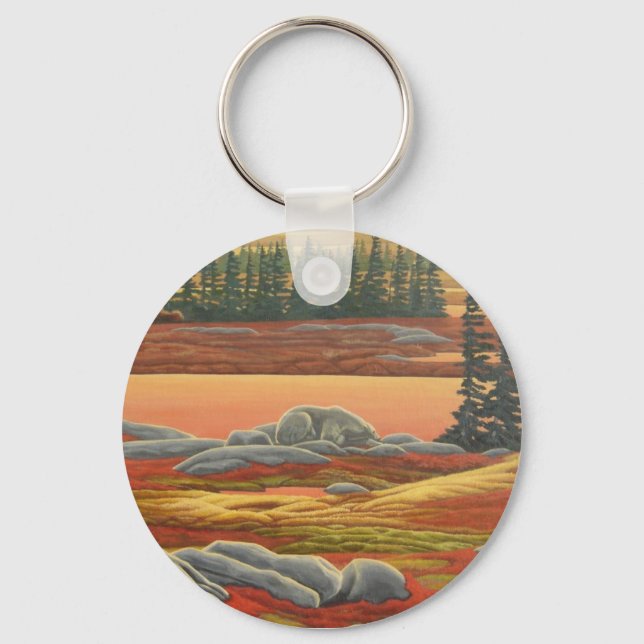 Chaveiro Polar Bear Art Key Chain Canada Willife Gifts (Frente)