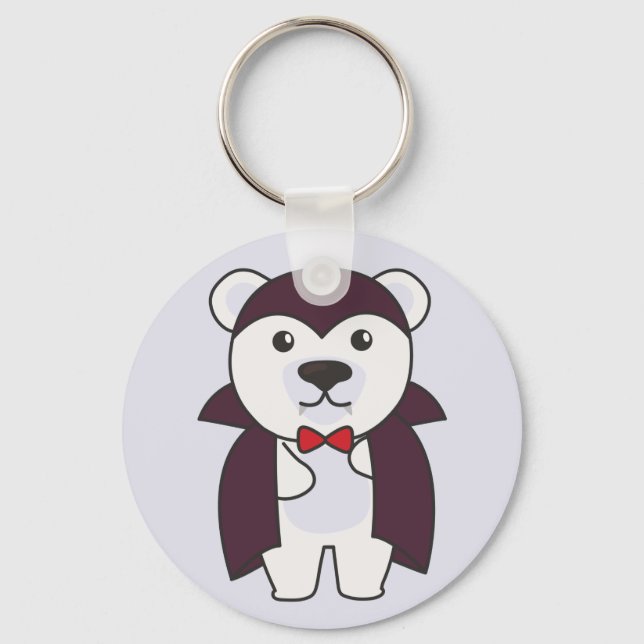 Chaveiro Polar Bear Halloween Cute Devil Kids Vampire Keyse (Frente)