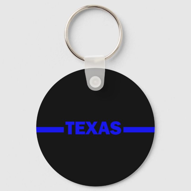 Chaveiro Policial Thin Blue Line TEXAS (Frente)