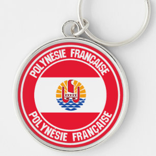 Chaveiro Polinésia Francesa Redonda Emblem