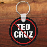 Chaveiro Política Anti Ted Cruz Democrata do Texas<br><div class="desc">Democratas unem-se contra Ted Cruz. Uma greve vermelha e um círculo em torno do nome de Ted Cruz em um chaveiro político para um democrata liberal do Texas.</div>