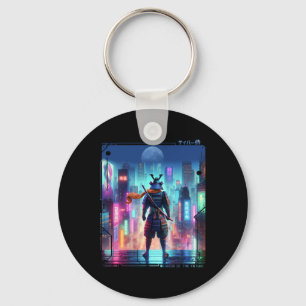 Chaveiro Polo Elétrico Samurai No Retro Cyberpunk Japonês