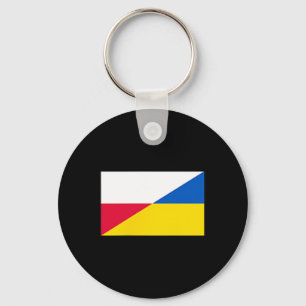 Chaveiro Polônia Ucrânia Bandeira Apoio Amizade Vizinho 1