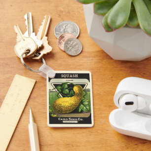 Chaveiro Polpa de verão do amarelo da arte da etiqueta do