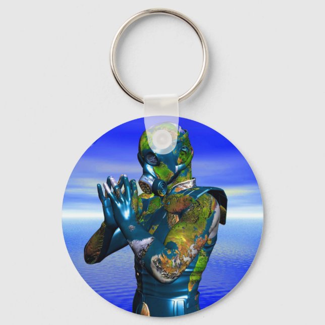 Chaveiro Poluição mundial (Frente)