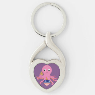 Chaveiro Polvo da corrente chave do metal para um Preemie