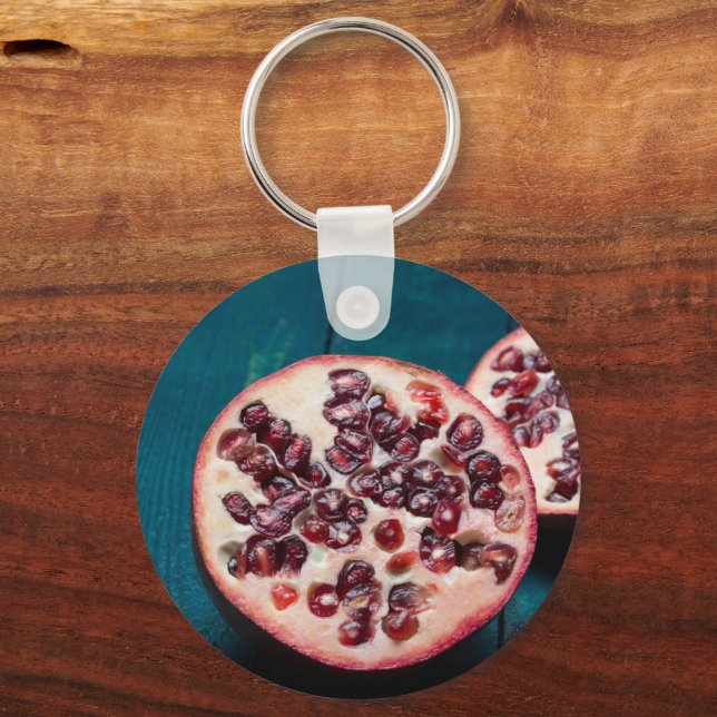 Chaveiro Pomegranato Fruta Vegan Gourmet Foodie Souvenir (Frente)