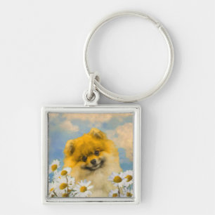 Chaveiro Pomerânia em Pintura de Dísias - Arte de Cachorr