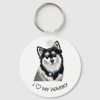 Chaveiro Pomsky Keyring