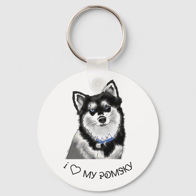 Chaveiro Pomsky Keyring (Frente)