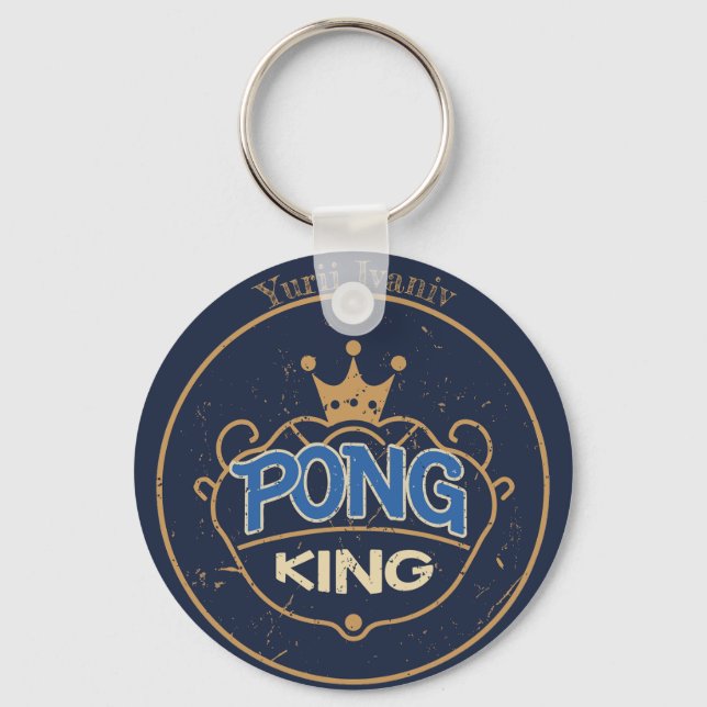 Chaveiro Pong King Blue (Frente)