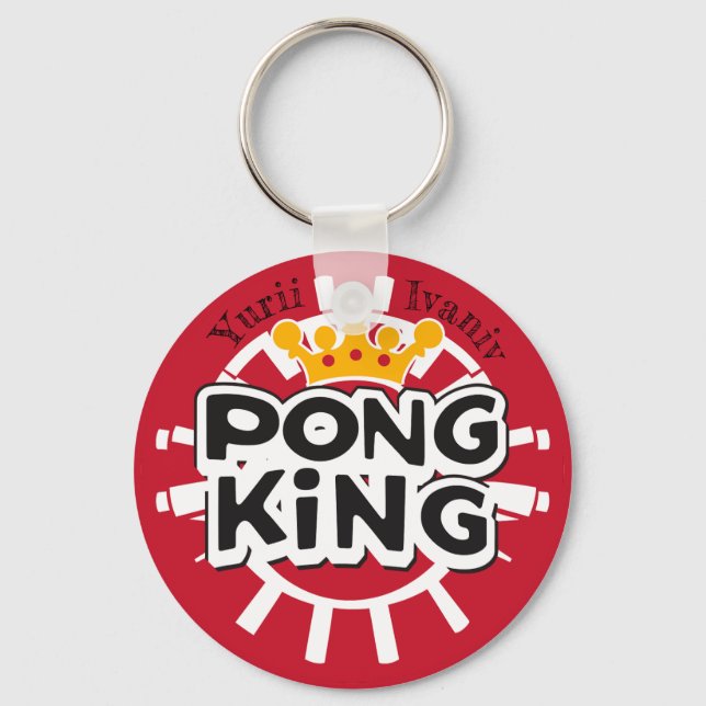 Chaveiro Pong King Red (Frente)