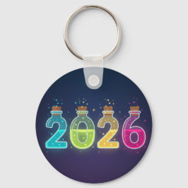 Chaveiro Ponta Mágica 2026 Brilho Duplo Lado