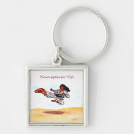 Chaveiro pontapé mestre de caratê voador de excelente