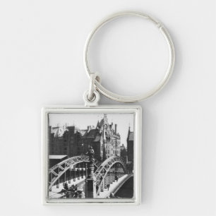 Chaveiro Ponte no Speicherstadt Hamburgo, c.1910