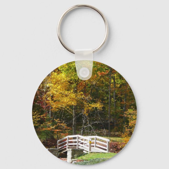 Chaveiro Ponte Seven Springs Fall I Paisagem de Outono (Frente)