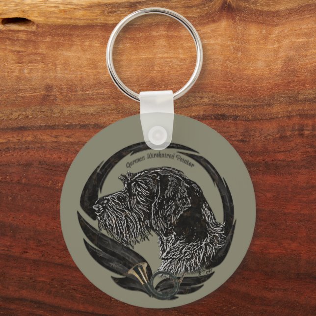 Chaveiro Ponteiro alemão Wirehaired (Verso)