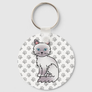 Chaveiro Ponto Lilar Birman / Ragdoll Gato e Patas