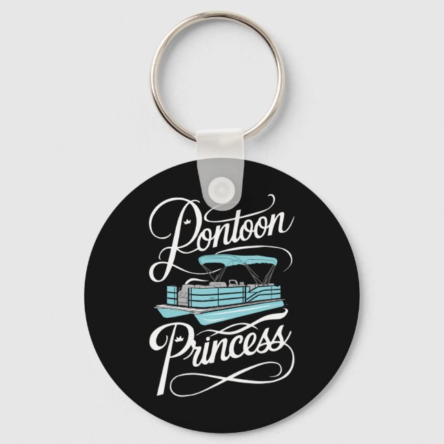 Chaveiro Pontoon Boat Women Boating Princess Party  (Frente)