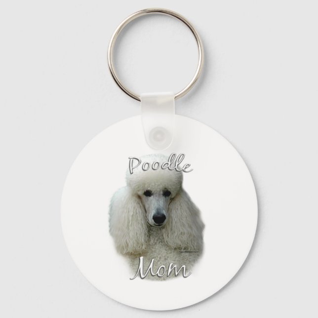 Chaveiro Poodle (branco) Mãe 2 (Frente)